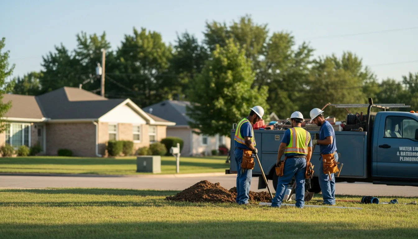 Residential water line and bathroom plumbing service in Dunreith, IN